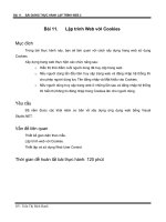 BÀI GIẢNG THỰC HÀNH LẬP TRÌNH WEB 2 - BÀI 11 pdf
