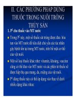 Bệnh học thủy sản : KHÁI NIỆM VỀ THUỐC TRONG NUÔI TRỒNG THỦY SẢN part 2 pps