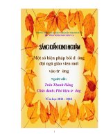 skkn một số biện pháp bồi dưỡng đội ngũ giáo viên mới nhằm nâng cao chất lượng giáo dục trẻ ở trường mn sơn ca