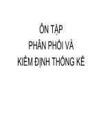 ÔN TẬP PHÂN PHỐI VÀ KIỂM ĐỊNH THỐNG KÊ ppt