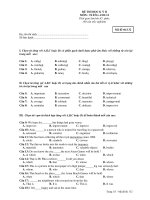 ĐỀ THI HỌC KỲ II MÔN : TIẾNG ANH 12 pdf