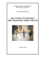 ĐẠI CƯƠNG VỀ GIÁO DỤC TRẺ CHẬM PHÁT TRIỂN TRÍ TUỆ Phần 1 docx