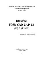 BÀI GIẢNG TOÁN CAO CẤP C1 pptx