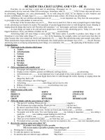 ĐỀ KIỂM TRA CHẤT LƯỢNG ANH VĂN – ĐỀ 16 doc