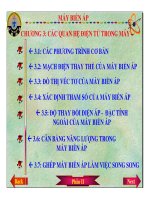 Bài giảng máy điện I - Phần 2 Máy biến áp - Chương 3 doc