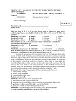 ĐỀ THI THỬ KỲ THI TỐT NGHIỆP TRUNG HỌC PHỔ THÔNG NĂM 2011 - Mã đề thi 257 pdf