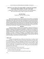 Báo cáo nghiên cứu khoa học: 