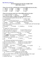 ĐỀ THAM KHẢO ÔN THI TỐT NGHIỆP THPT MÔN TIẾNG ANH 12 pot