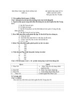 ĐỀ KIỂM TRA HỌC KỲ II MÔN LỊCH SỬ LỚP 6 (SƠN LA) Đề số 5 pps