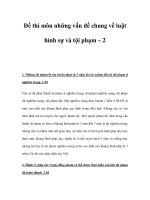 Đề thi môn những vấn đề chung về luật hình sự và tội phạm – 2 pps