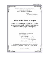 skkn công tác chỉ đạo và quản lý ứng dụng công nghệ thông tin trong trường tiểu học võ thị sáu