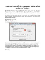 Ngăn chặn bị ngắt kết nối khi download bởi các chế độ tự động của windows ppt