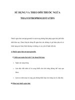 SỦ DỤNG VA THEO DÕI THUỐC NGỪA THAI ESTROPROGESTATIFS doc