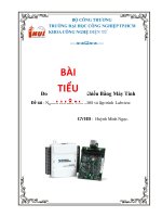 Đo Lường Và Điều Khiển Bằng Máy Tính  Nghiên cứu card USB6008 và lập trình Labview