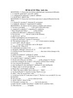 Đề thi số 24 Môn: Anh văn pptx