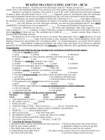 ĐỀ KIỂM TRA CHẤT LƯỢNG ANH VĂN – ĐỀ 20 ppsx