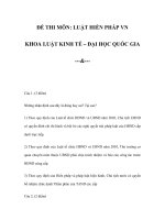 ĐỀ THI MÔN: LUẬT HIẾN PHÁP VN KHOA LUẬT KINH TẾ doc