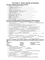 Test Topic 2 : Nature and the environment pot