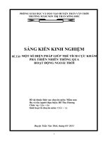 một số biện pháp giúp trẻ tích cực khám phá thiên nhiên thông qua hoạt động ngoài trời trường mầm non sông đốc.