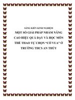 skkn một số giải pháp nhằm nâng cao hiệu quả dạy và học môn thể thao tự chọn “cờ vua” ở trường thcs an thủy