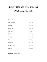 BÁCH HỢP CỐ KIM THANG (Y phương tập giải) pptx