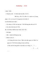 Giáo án lớp 1 môn Toán: Tên Bài Dạy : Số 10 ppsx