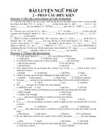 BÀI LUYỆN NGỮ PHÁP 2 – PHẦN CÂU ĐIỀU KIỆN doc