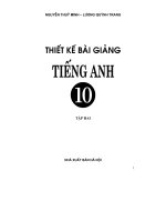 Thiết kế bài giảng tiếng anh 10 tập 2 part 1 ppt
