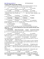 ĐỀ THI THỬTỐT NGHIỆP THPT MÔN TIẾNG ANH (Năm học 2010 - 2011)- TRƯỜNG THPT HUỲNH THÚC KHÁNG ppt