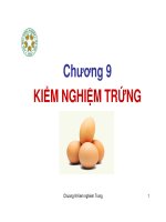Giáo trình - Kiểm nghiệm trứng- chương 9 doc