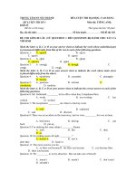 ĐỀ LUYỆN THI ĐẠI HỌC, CAO ĐẲNG Môn thi: TIẾNG ANH - ĐỀ LUYỆN THI SỐ 3 docx