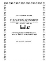 skkn một số biện pháp thực hiện phong trào thi đua xây dựng trường học thân thiện, học sinh tích cực trong trường mầm non hoa mai năm học 2009-2010