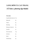 LONG ĐỞM TẢ CAN THANG(Cổ kim y phương tập thành) doc