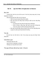 BÀI GIẢNG THỰC HÀNH LẬP TRÌNH WEB 2 - BÀI 10 ppt