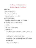 Giáo án lớp 1 môn Toán: Tên Bài Dạy : LUYỆN TẬP CHUNG Phép cộng trong phạm vi các số đến 20 potx