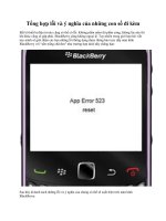 Tổng hợp lỗi và ý nghĩa của những con số đi kèm docx