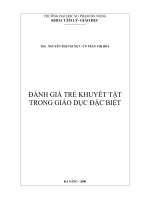 ĐÁNH GIÁ TRẺ KHUYẾT TẬT TRONG GIÁO DỤC ĐẶC BIỆT Phần 1 ppsx