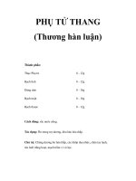 PHỤ TỬ THANG (Thương hàn luận) ppt