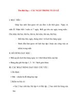 Giáo án lớp 1 môn Toán: Tên Bài Dạy : CÁC NGÀY TRONG TUẦN LỄ potx