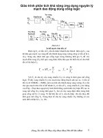 Giáo trình phân tích khả năng ứng dụng nguyên lý mạch dao động dùng cổng logic p1 ppsx