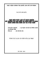 Thực hiện pháp luật về trách nhiệm bồi thường của Nhà nước do công chức cơ quan hành chính nhà nước gây ra ở Việt Nam (tóm tắt)