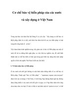 Cơ chế bảo vệ hiến pháp của các nước và xây dựng ở Việt Nam ppt