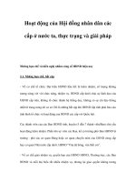 Hoạt động của Hội đồng nhân dân các cấp ở nước ta, thực trạng và giải pháp pdf