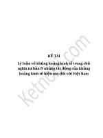 ĐỀ tài lý luận về khủng hoảng kinh tế trong chủ nghĩa tư bản những tác động của khủng hoảng kinh tế hiện nay đối với việt nam