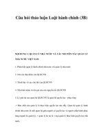 Câu hỏi thảo luận Luật hành chính (3B) ppt