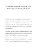 Học thuyết phân chia quyền lực với nhiệm vụ xây dựng Nhà nước pháp quyền xã hội chủ nghĩa Việt Nam pot