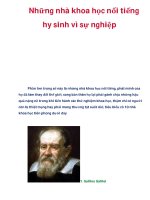 Những nhà khoa học nổi tiếng hy sinh vì sự nghiệp ppsx