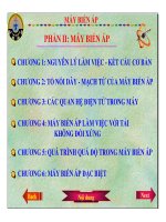 Bài giảng máy điện I - Phần 2 Máy biến áp - Chương 1 ppsx