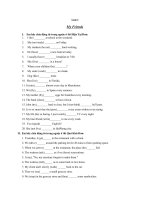 Đề thi anh văn lớp 8 học kì 1 pps