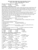 ĐỀ THI THỬ TỐT NGHIỆP TRUNG HỌC PHỔ THÔNG NĂM 2011 Môn thi: TIẾNG ANH pps